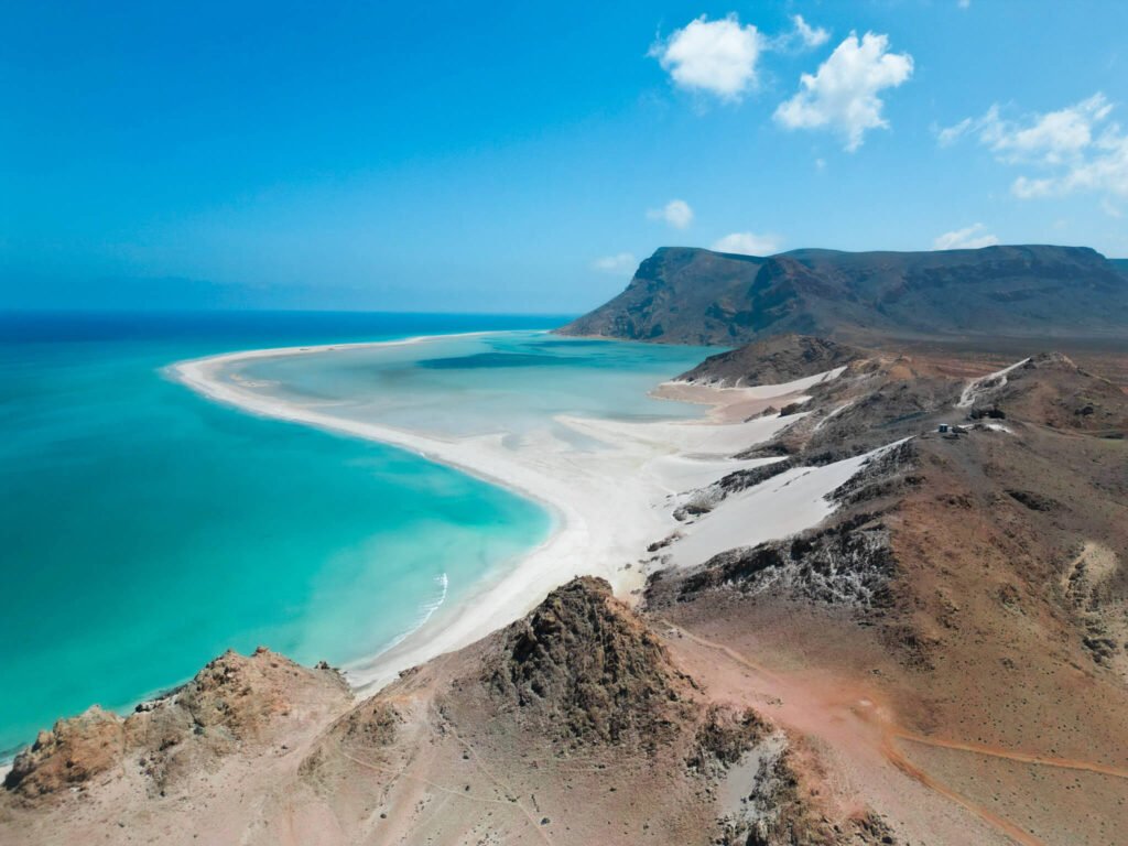 Detiwah Lagoon drone shot Socotra